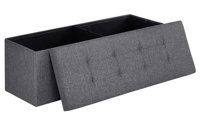 SONGMICS MAZIE Collection - 43 Inches Folding Storage Ottoman Bench
